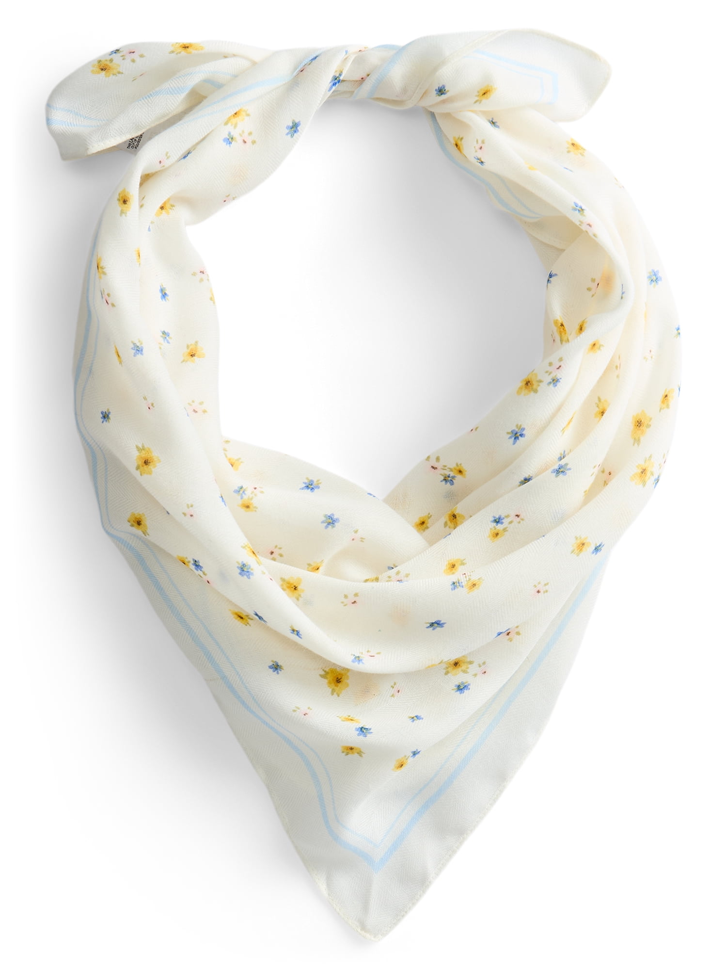 No Boundaries Women's Printed Bandana with Versatile Style, White