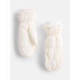thumbnail image 1 of No Boundaries Women's Puffer Mittens, Winter White, L/XL, 1 of 4