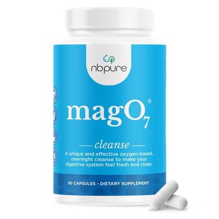 nbpure MagO7 Oxygenated Magnesium Colon Cleanse and Detox, 90 Capsules