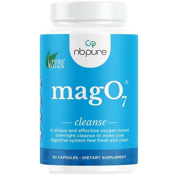 nbpure MagO7 Oxygenated Magnesium Colon Cleanse and Detox, 90 Capsules