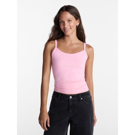 No Boundaries Ribbed Cami Top, Women's XXS-XXL