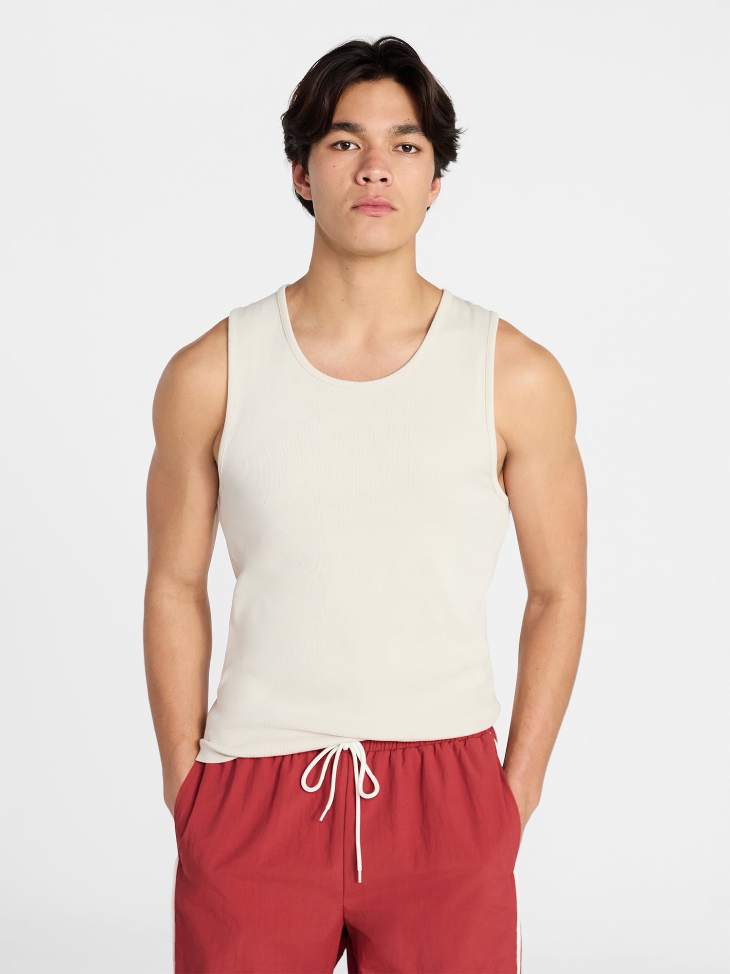 No Boundaries Ribbed Tank Top, Men's XS-5XL