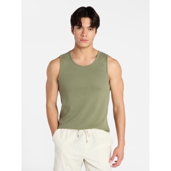 No Boundaries Ribbed Tank Top, Men's XS-5XL