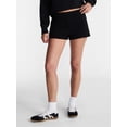 thumbnail image 1 of No Boundaries Ribbed Waistband Fleece Shorts, 2" Inseam, Women’s XXS-XXL, 1 of 5