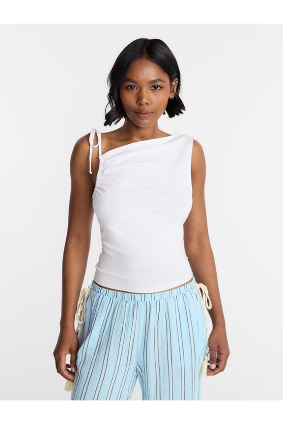 One Shoulder Ruched Top, Women’s XXS-XXL