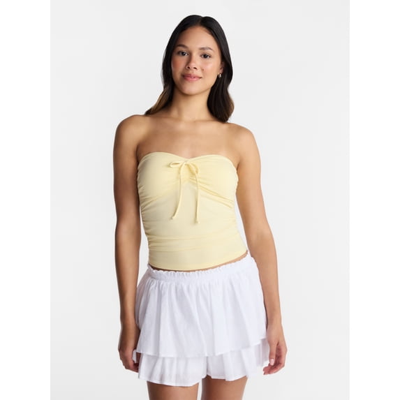 No Boundaries Ruched Tube Top, Women’s XXS-XXL