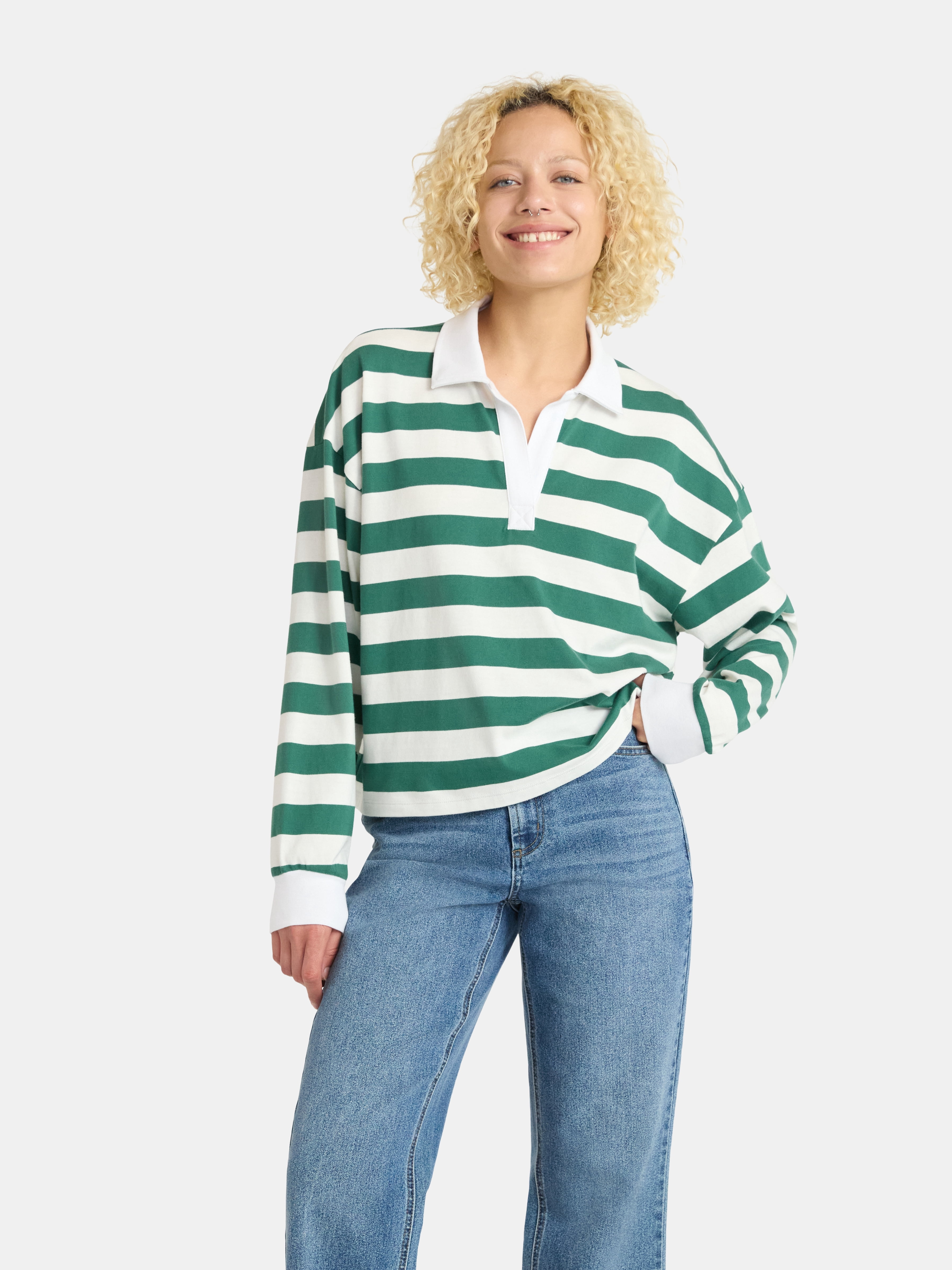 No Boundaries Rugby Polo Top, Women's