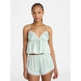 thumbnail image 1 of No Boundaries Satin Cami and Shorts Sleep Set, 2-Piece, Women's XS-XXL, 1 of 5