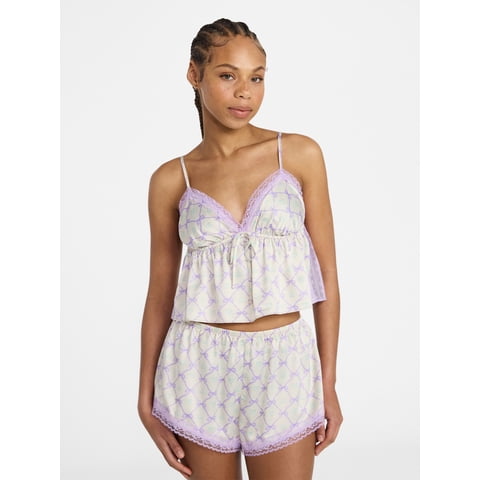 Satin Cami and Shorts Sleep Set, 2-Piece, Women's XS-XXL