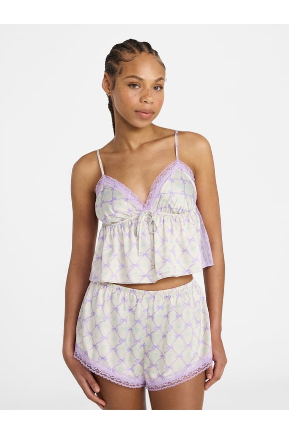 Satin Cami and Shorts Sleep Set, 2-Piece, Women's XS-XXL