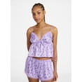 thumbnail image 1 of No Boundaries Satin Cami and Shorts Sleep Set, 2-Piece, Women's XS-XXL, 1 of 5