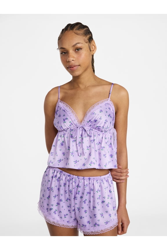 Satin Cami and Shorts Sleep Set, 2-Piece, Women's XS-XXL