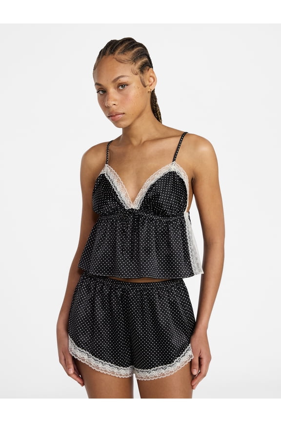Satin Cami and Shorts Sleep Set, 2-Piece, Women's XS-XXL