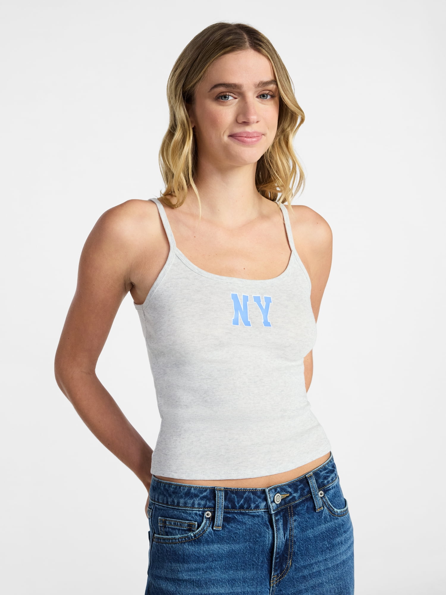 No Boundaries Scoop Neck Cami Top, Women's XXS-XXL