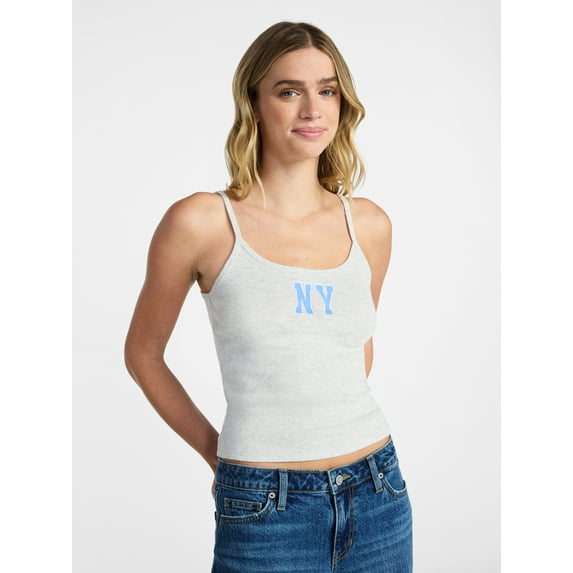 No Boundaries Scoop Cami Top, Women's Sizes XXS-XXL