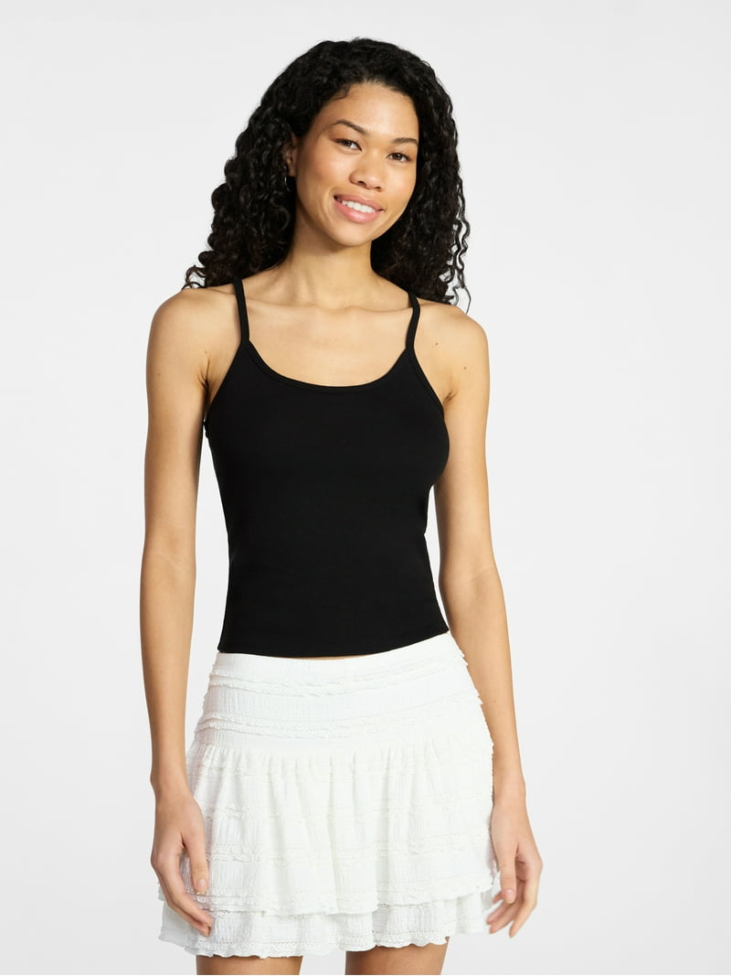 No Boundaries Scoop Neck Cami Top, Women's XXS-XXL - Walmart.com