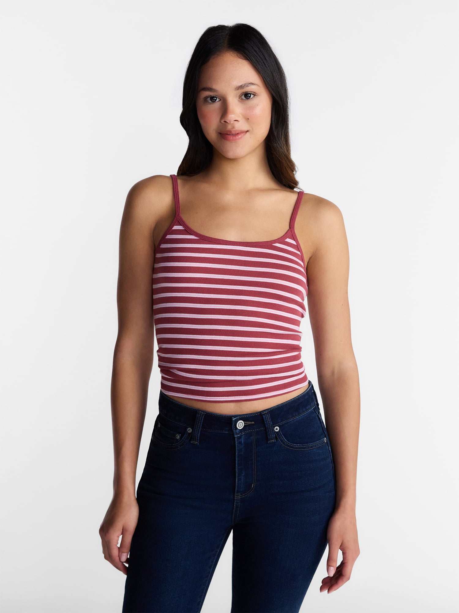 No Boundaries Scoop Neck Cami Top, Women's XXS-XXL