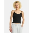 thumbnail image 1 of No Boundaries Seamless Miter Textured V-Neck Cami with Demi Cups, Women's, 1 of 1
