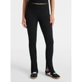 thumbnail image 1 of No Boundaries Seamless Ribbed High Rise Mini Bootcut Leggings with Side Slit, 28'' Inseam, Women's, 1 of 5