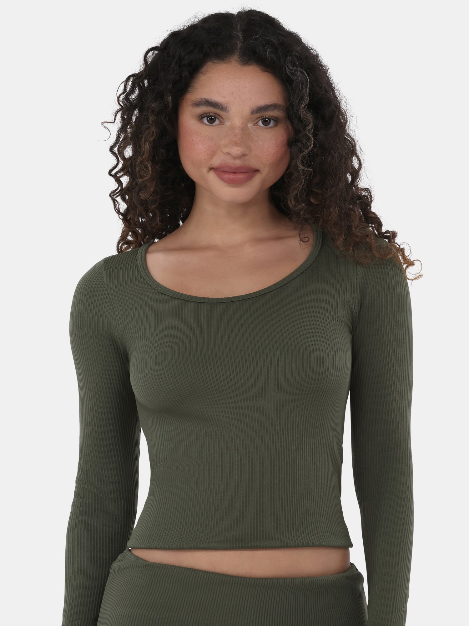No Boundaries Seamless Scoop Neck Top, Women's