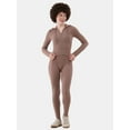 thumbnail image 1 of No Boundaries Seamless Zip Front Hoodie and Leggings Set, 2-Piece, Women's, 1 of 4