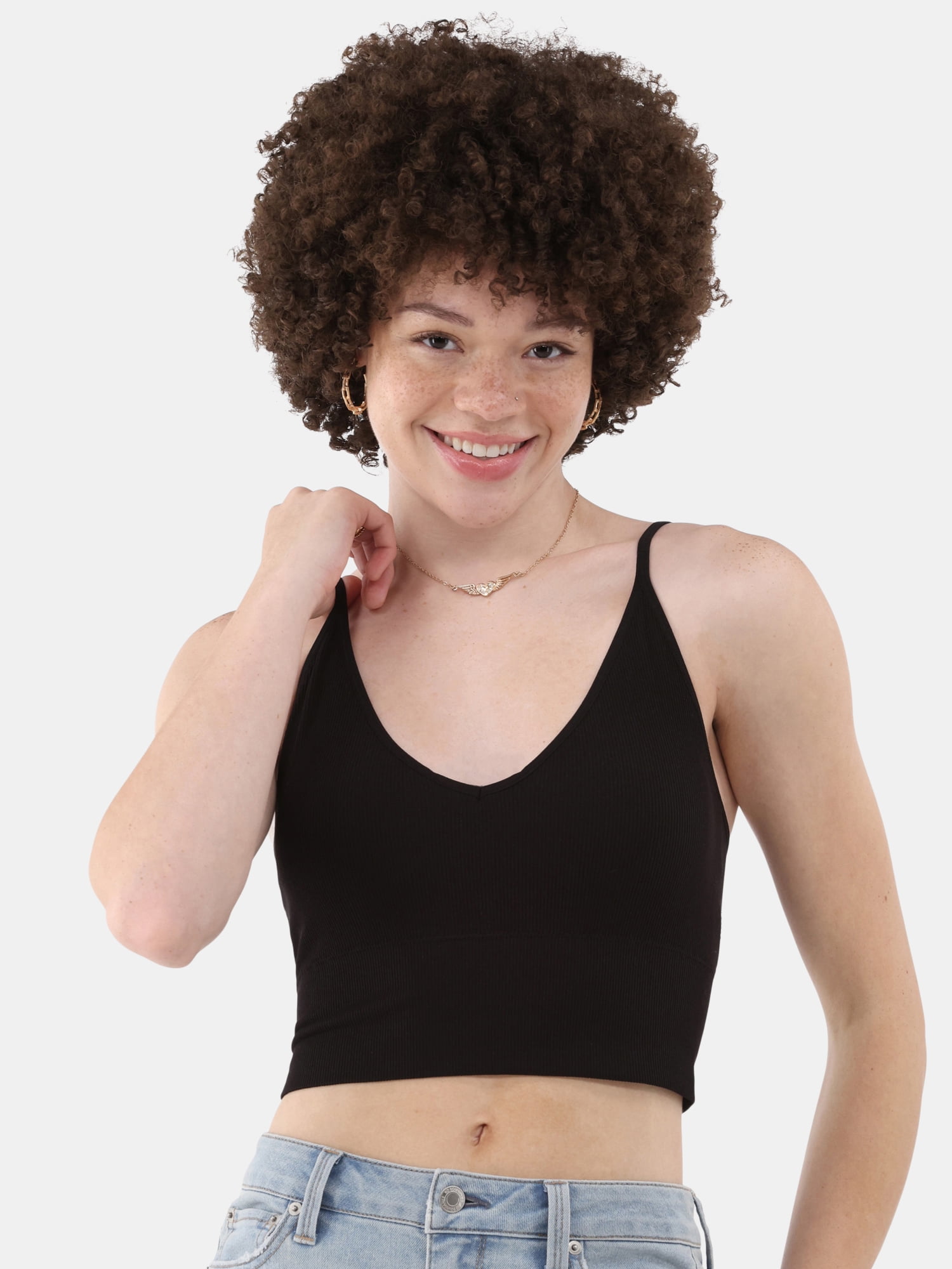No Boundaries Seamless Tank Top, Women's and Women's Plus - Walmart.com