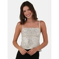 thumbnail image 1 of No Boundaries Sequin Cami Top, Women's and Women’s Plus, 1 of 5