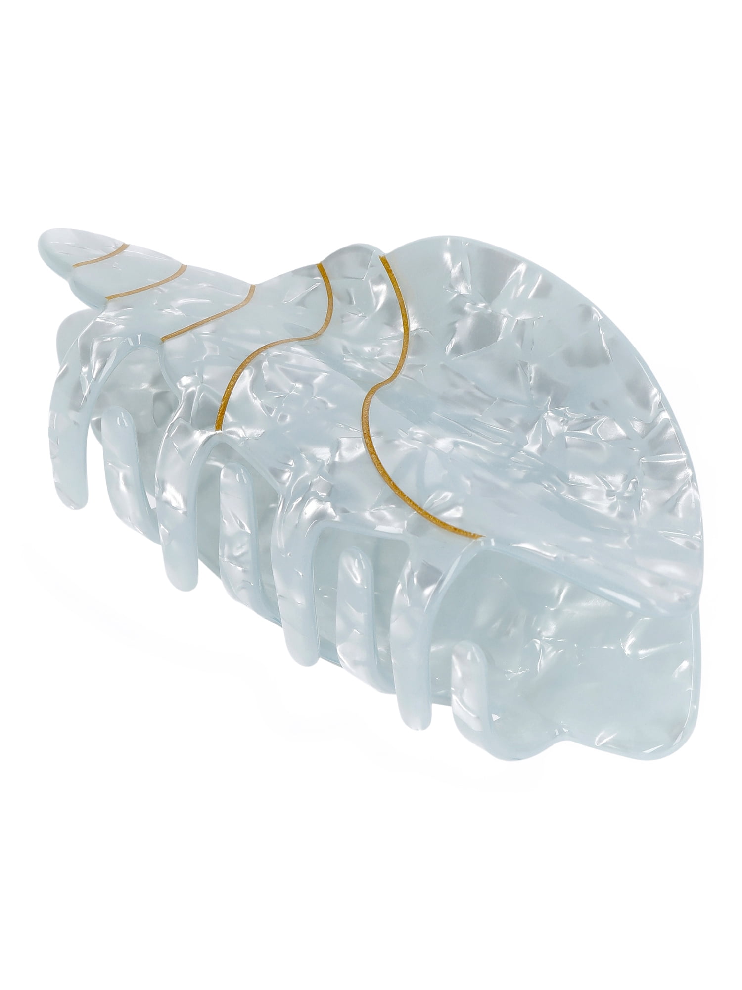 No Boundaries Acrylic Conch Shell Hair Claw Clip, Aqua