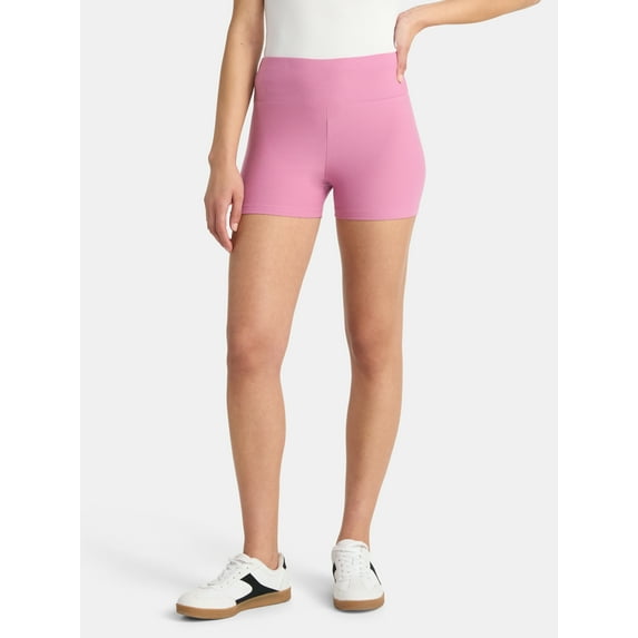 No Boundaries Faux Sueded Jersey Shorty Shorts, 3'' Inseam, Women's