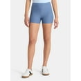 thumbnail image 1 of No Boundaries Faux Sueded Jersey Shorty Shorts, 3'' Inseam, Women's, 1 of 5