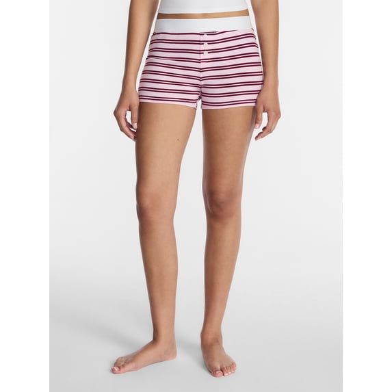 No Boundaries Cloud Core Sleepwear Boxer Shorts, 2'' Inseam, Women’s and Women’s Plus XXS-3X