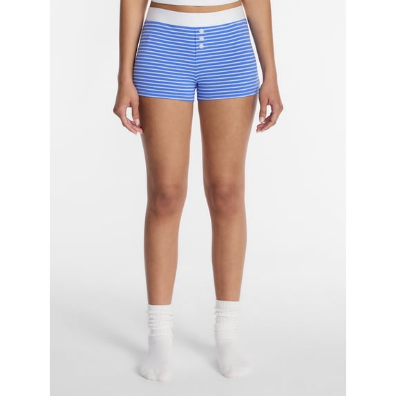 No Boundaries Cloud Core Sleepwear Boxer Shorts, 2'' Inseam, Women’s and Women’s Plus XXS-3X