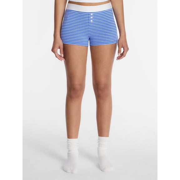 No Boundaries Cloud Core Sleepwear Boxer Shorts, 2'' Inseam, Women’s and Women’s Plus XXS-3X