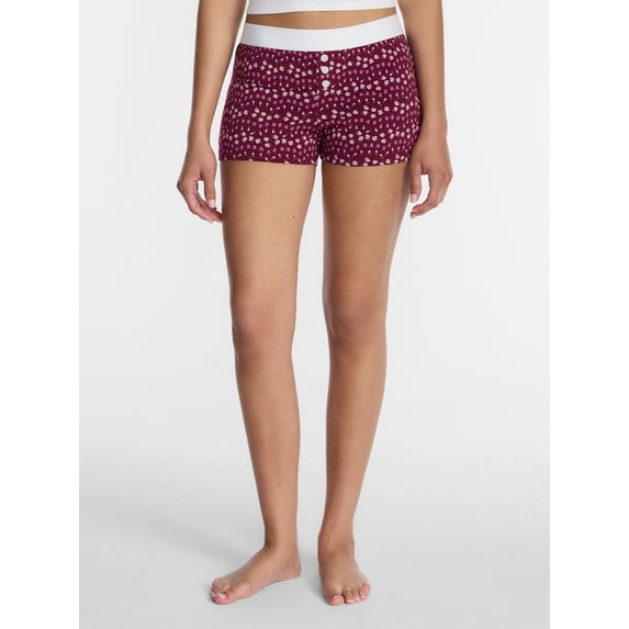 No Boundaries Cloud Core Sleepwear Boxer Shorts, 2'' Inseam, Women’s and Women’s Plus XXS-3X