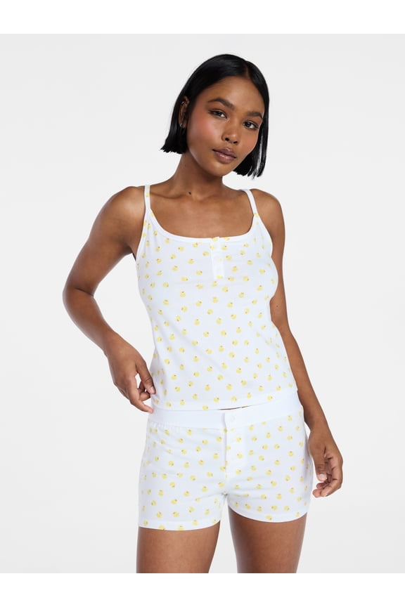 Cloud Core Cami and Boxer Shorts Sleep Set, 2-Piece, Women's XS-3X