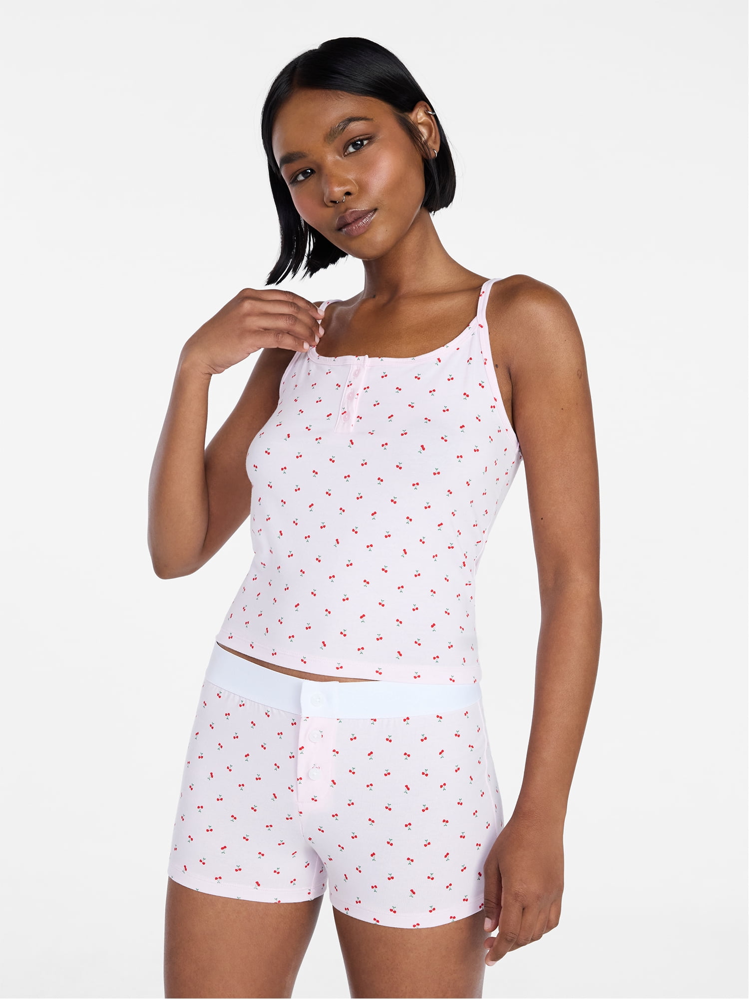 No Boundaries Cami and Boxer Shorts Sleep Set from our Cloud Core Collection, 2-Piece, Women's XXS-3X