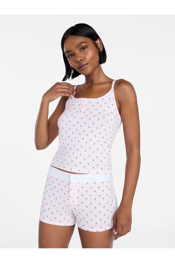 Cloud Core Cami and Boxer Shorts Sleep Set, 2-Piece, Women's XS-3X