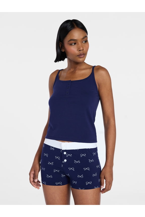 Cloud Core Cami and Boxer Shorts Sleep Set, 2-Piece, Women's XS-3X