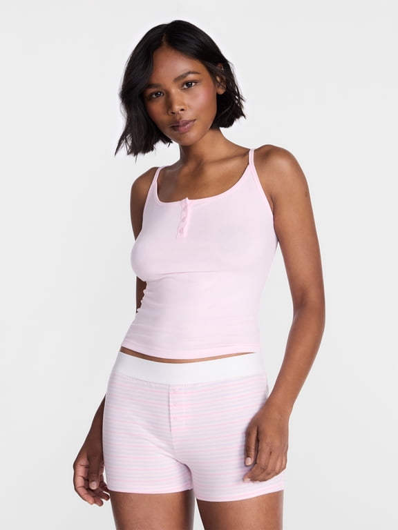 Cloud Core Cami and Boxer Shorts Sleep Set, 2 Piece, Women's XXS-3X