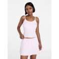 thumbnail image 1 of No Boundaries Cozy Sleepwear Cami and Skort Set, 2-Piece, Women’s and Women’s Plus XXS-3X, 1 of 5