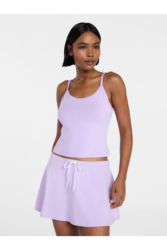 Cozy Sleepwear Cami and Skort Set, 2-Piece, Women’s and Women’s Plus XXS-3X