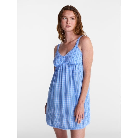 No Boundaries Woven Sleep Dress, Women's XXS-XXL