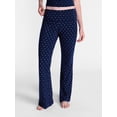 thumbnail image 1 of No Boundaries Cotton Blend Jersey Sleep Foldover Pants, 31'' Inseam, Women’s XXS-3X, 1 of 5