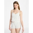 thumbnail image 1 of No Boundaries Single Jersey Lace Sleep Cami Top, Women's XXS-3X, 1 of 5