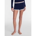 thumbnail image 1 of No Boundaries Cotton Blend Jersey Lace Sleep Shorts, Women’s XXS-3X, 1 of 5