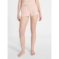 thumbnail image 1 of No Boundaries Single Jersey Lace Sleep Shorts, Women's XXS-3X, 1 of 5