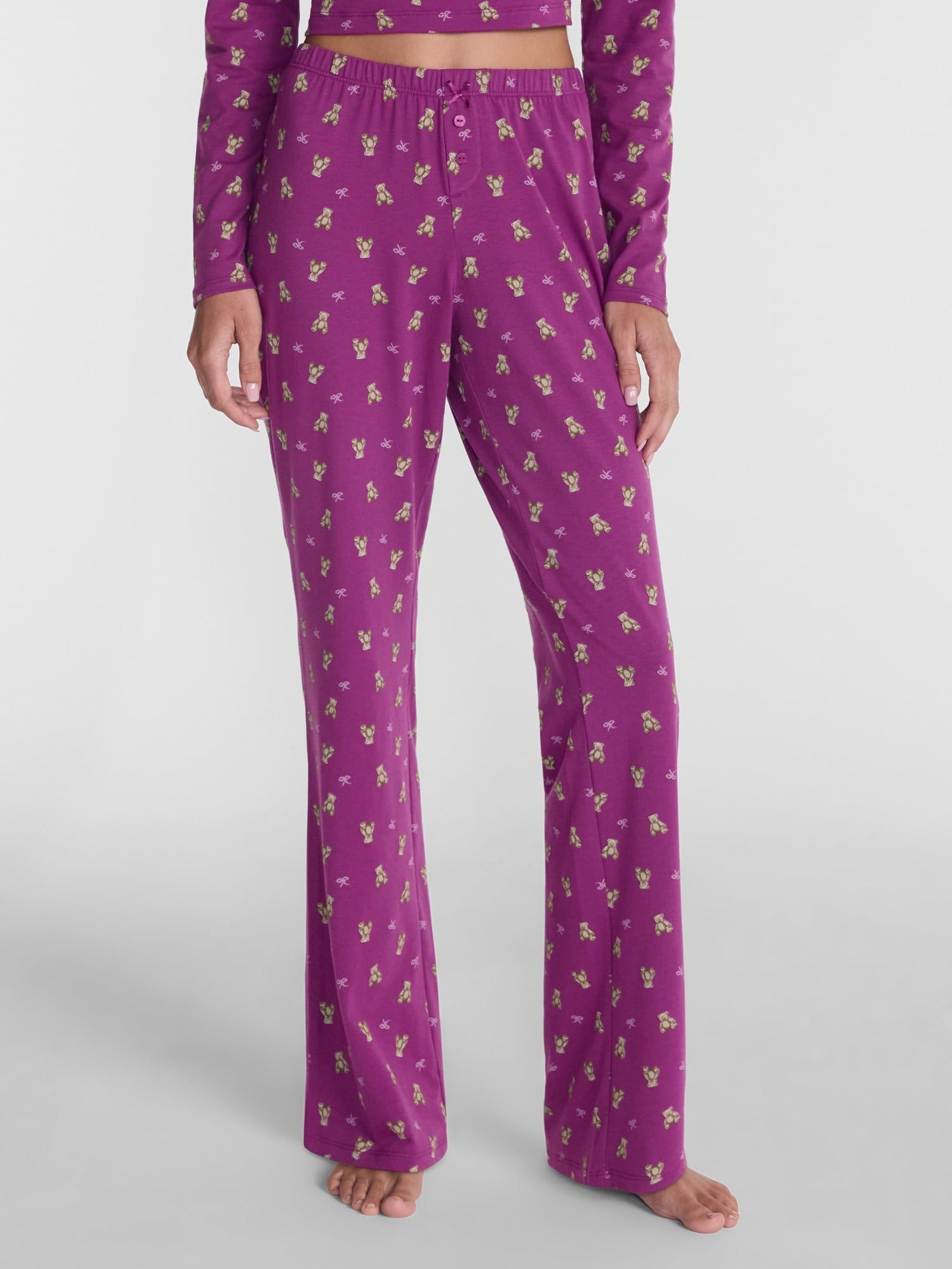 No Boundaries Cloud Core Low Rise Sleep Pants, 31” Inseam, Women's XXS-3X