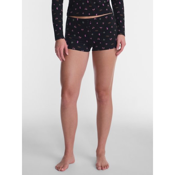 No Boundaries Cloud Core Low Rise Sleep Shorts, Women's XXS-3X