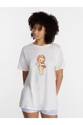 Sleepwear Oversized Graphic Cotton Tee, Women’s and Women’s Plus XXS-3X
