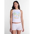 thumbnail image 1 of No Boundaries Sleepwear Ribbed Tank Top and Boxers Set from our Cloud Core Collection, 2 Piece, Women’s and Women’s Plus XXS-3X, 1 of 5